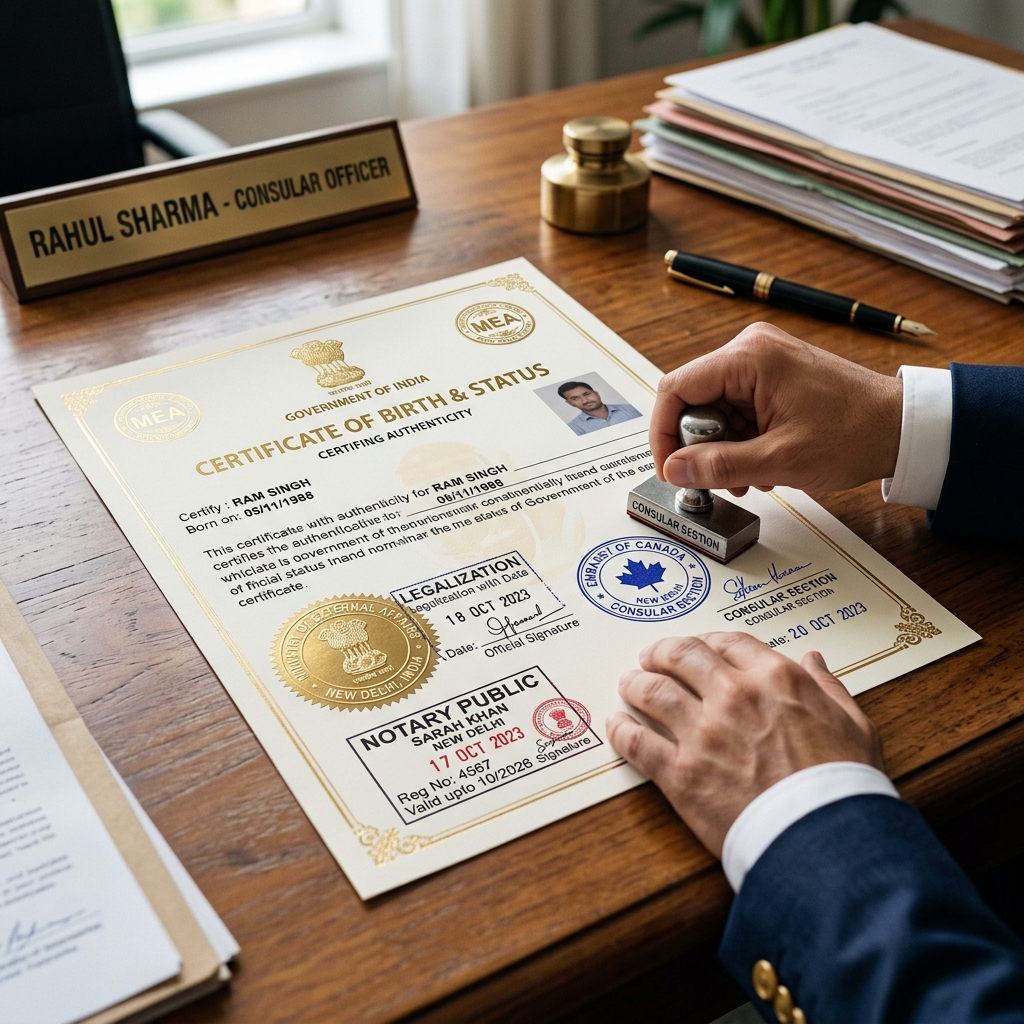Certificates being checked for document attestation